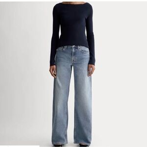 Everlane Classic Blue Wide Leg Jeans